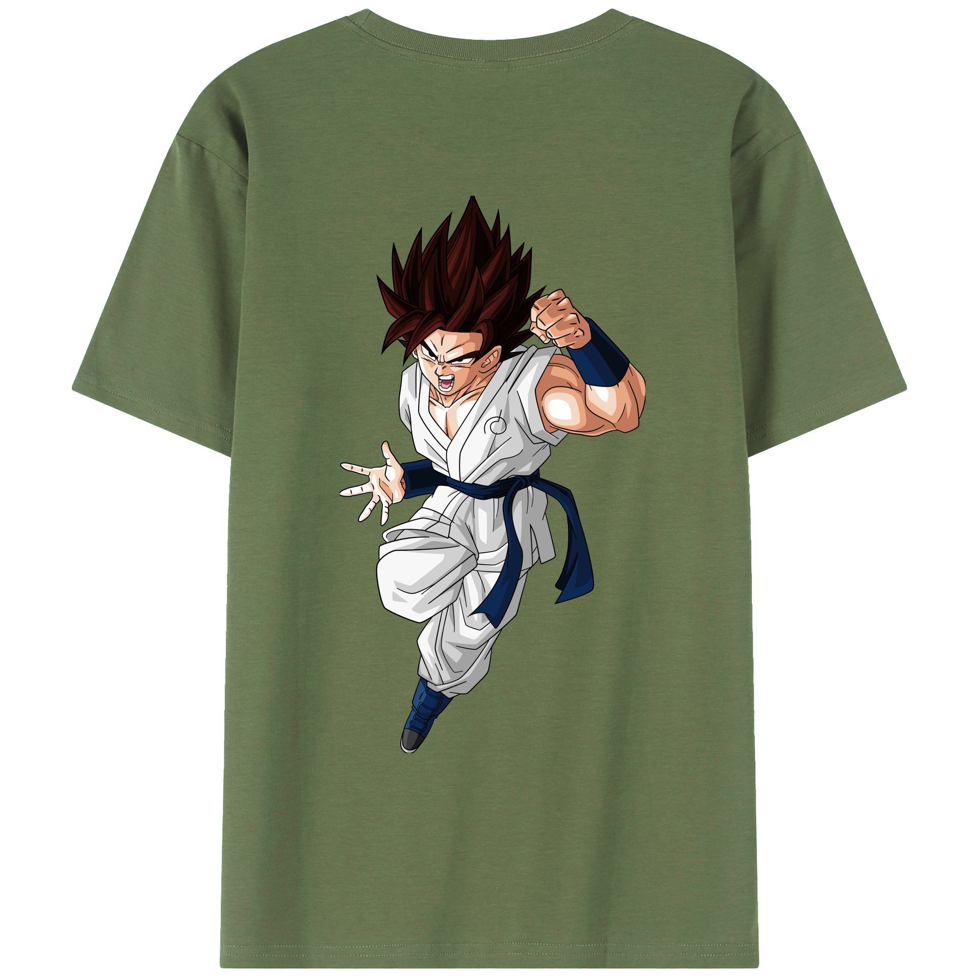 （画像用） ドラゴンボール 孫 悟飯（そんごはん）DRAGON BALL Son Gohan 綿100％ メンズ半袖Tシャツ（バックプリント） 通気性